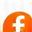 Facebook-Icon orange auf weiß